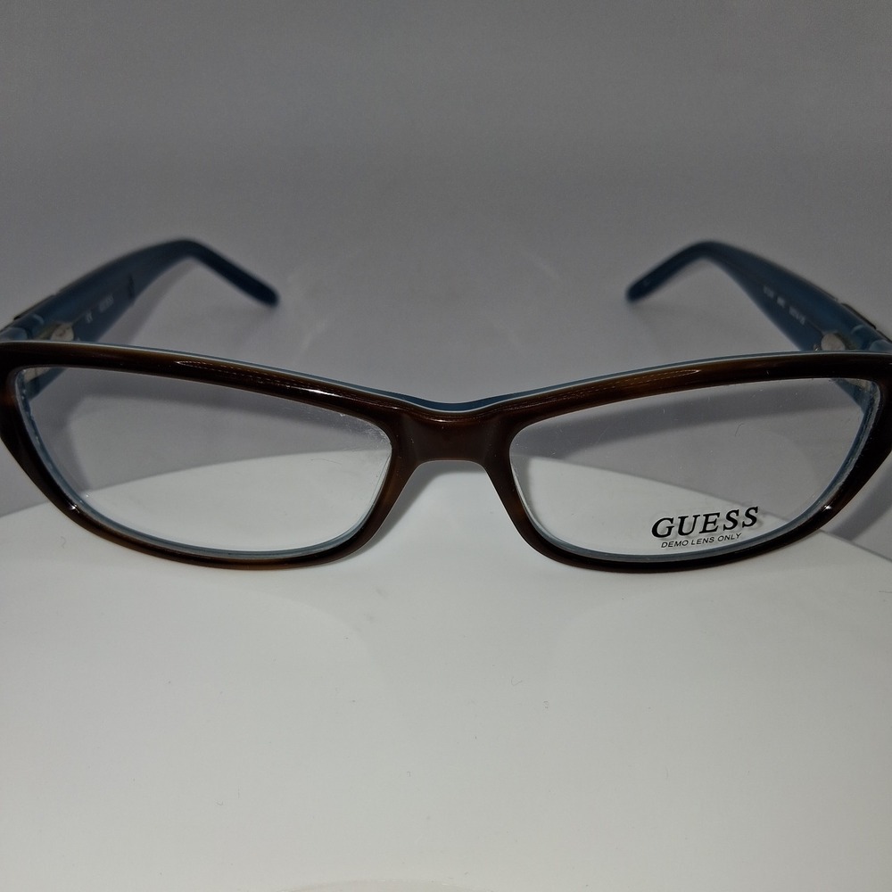GUESS GU2243 Eyeglass Frames Brown Teal Rectangle Women's 53-14-135 FRAMES ONLY